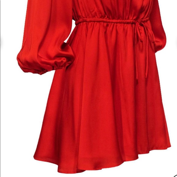 NWT Lovers + Friends Red Satin Dress - Picture 4 of 4